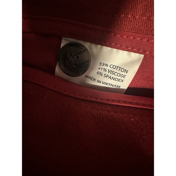 41 Hawthorn Pants 2P Becca Straight Leg Burgundy Ponte Stretch Tailored Preppy - Picture 10 of 15